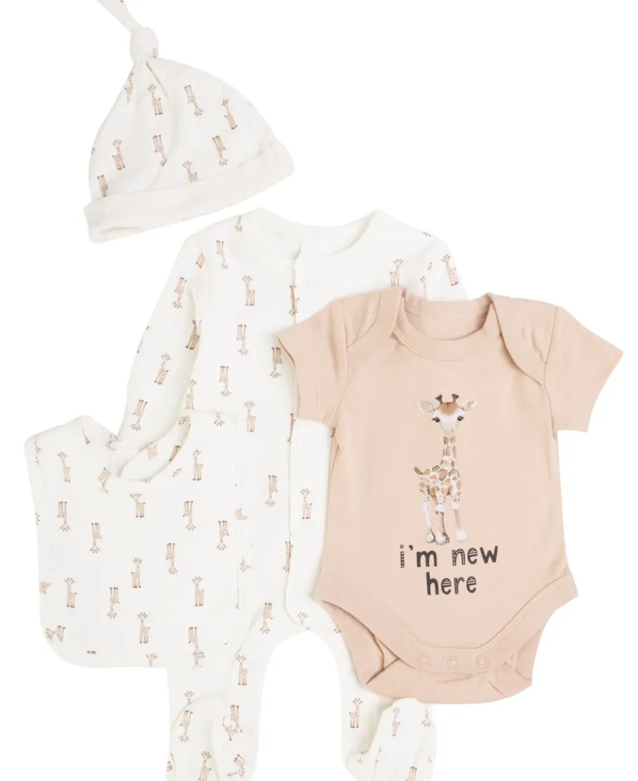 Online Babies' 4 Piece Starter Pack Dresses + Sets|Growsuits