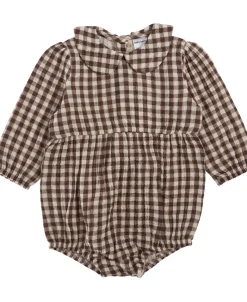 Outlet Babies' Double Cloth Collared Romper Rompers + Sets