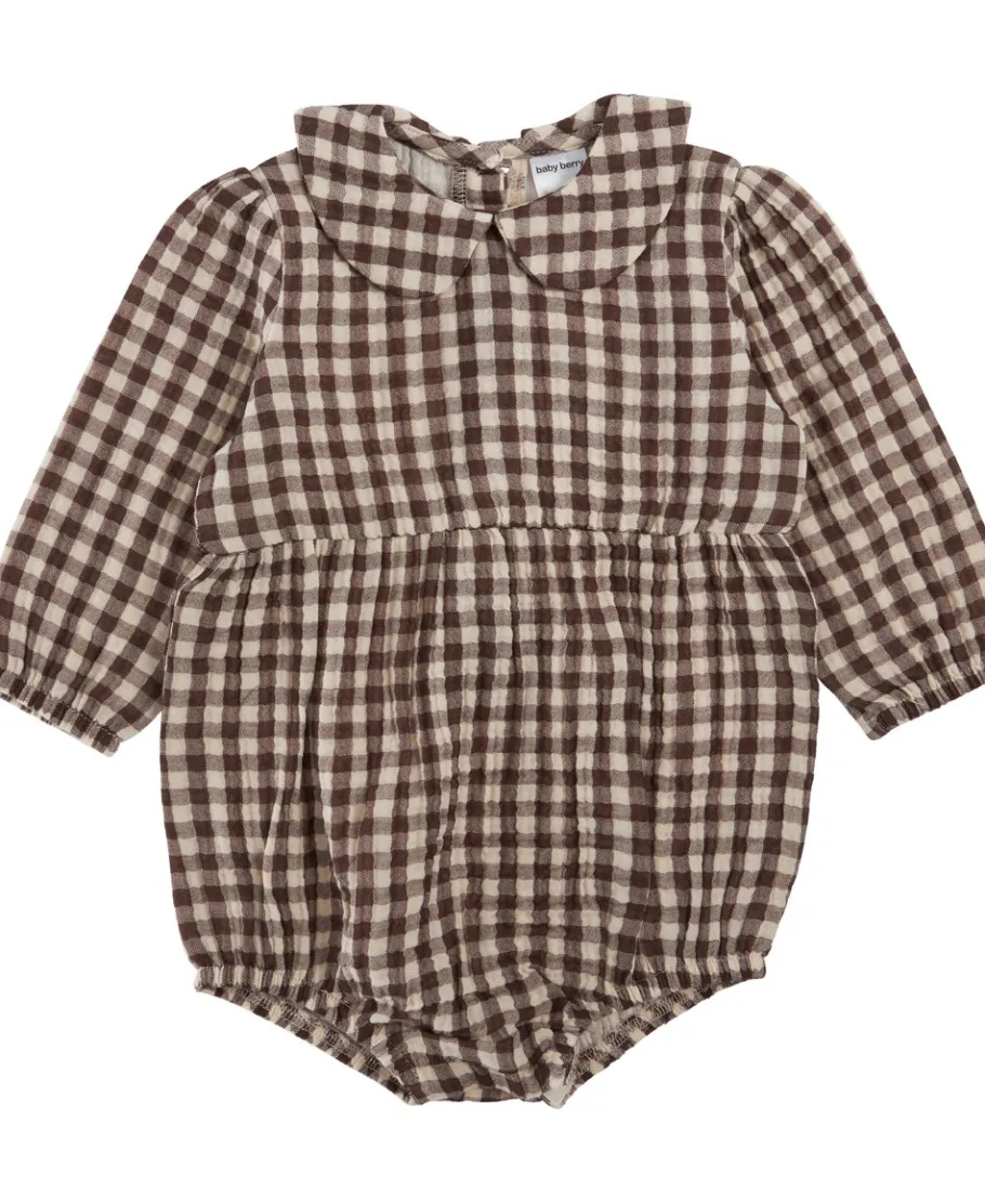 Outlet Babies' Double Cloth Collared Romper Rompers + Sets
