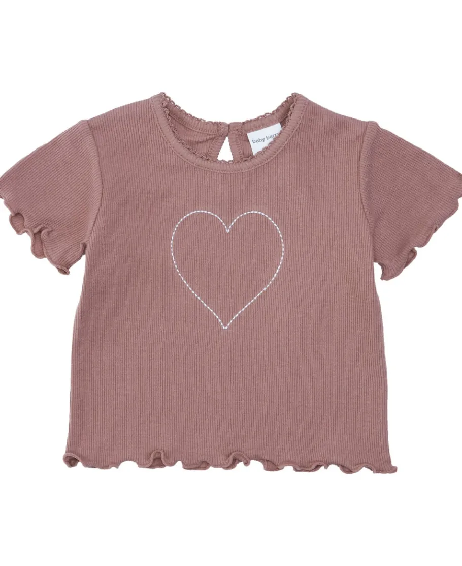 Discount Babies' Embroidery Rib Short Sleeve Top Tops