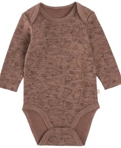 Outlet Babies' Merino Cotton Blend Long Sleeve Bodysuit Merino
