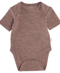 Clearance Babies' Merino Rib Short Sleeve Bodysuit Merino