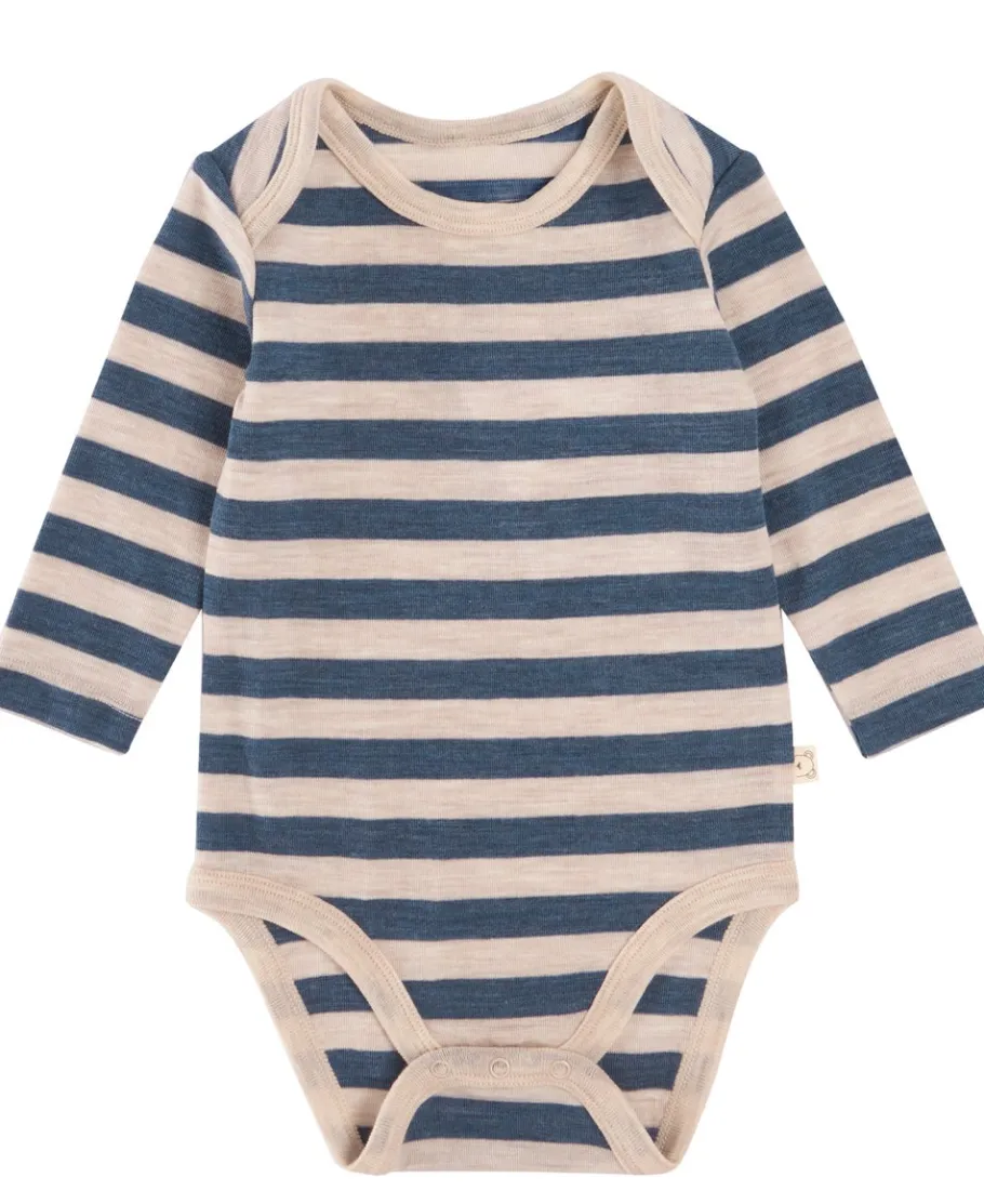 Online Babies' Merino Stripe Long Sleeve Bodysuit Merino