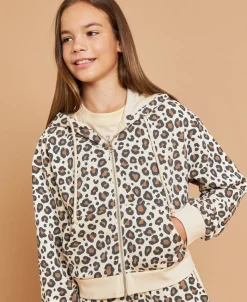 Outlet Kids' All-over Print Zip Hoodie Kids Sweats + Fleece|Tops