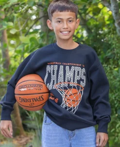 New Kids' Basketball Print Sweatshirt Kids Sweats + Fleece|Kids 8 - 16
