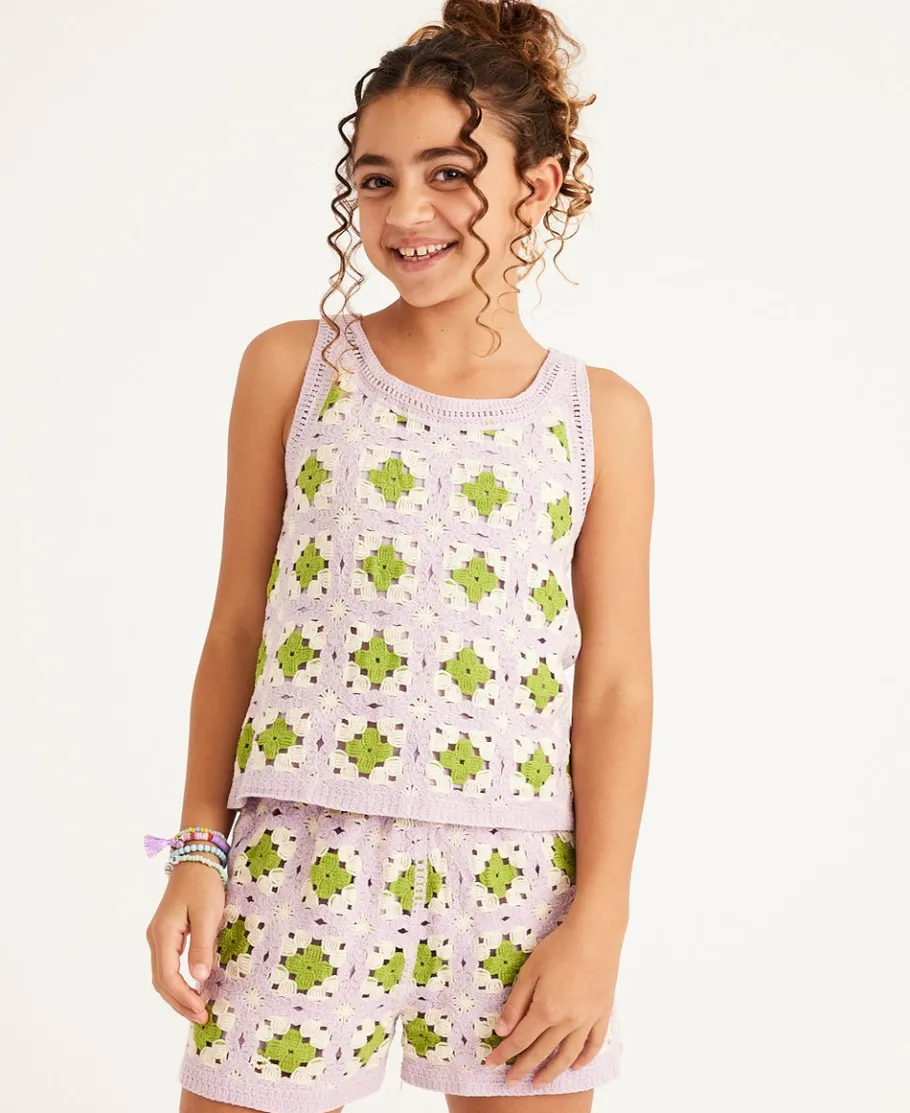 Sale Kids' Floral Crochet Shorts Kids Bottoms|Kids 8 - 16