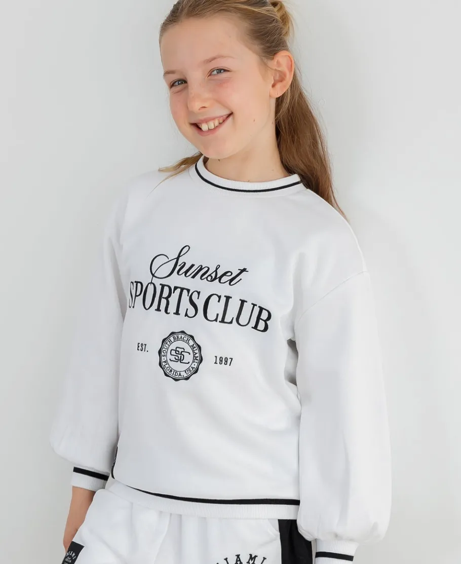 Outlet Kids' Gather Detail Sporty Sweatshirt Kids Sweats + Fleece|Kids 8 - 16
