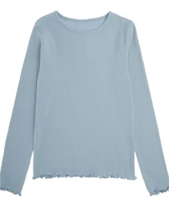 Outlet Kids' Long Sleeve Plain Rib Tee Kids Tops|T-Shirts
