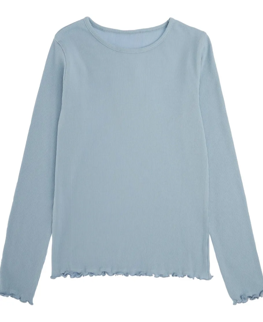 Outlet Kids' Long Sleeve Plain Rib Tee Kids Tops|T-Shirts