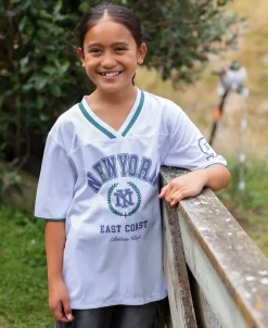New Kids' Mesh Print V Neck Tee Kids Tops|T-Shirts