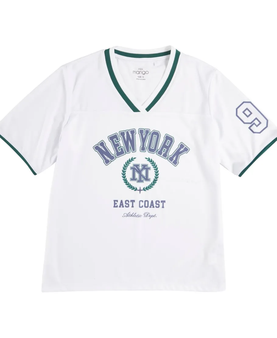 New Kids' Mesh Print V Neck Tee Kids Tops|T-Shirts