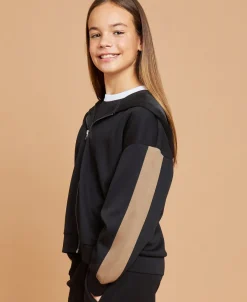 Discount Kids' Mini Me Side Stripe Zip Through Jacket Kids Sweats + Fleece|Tops