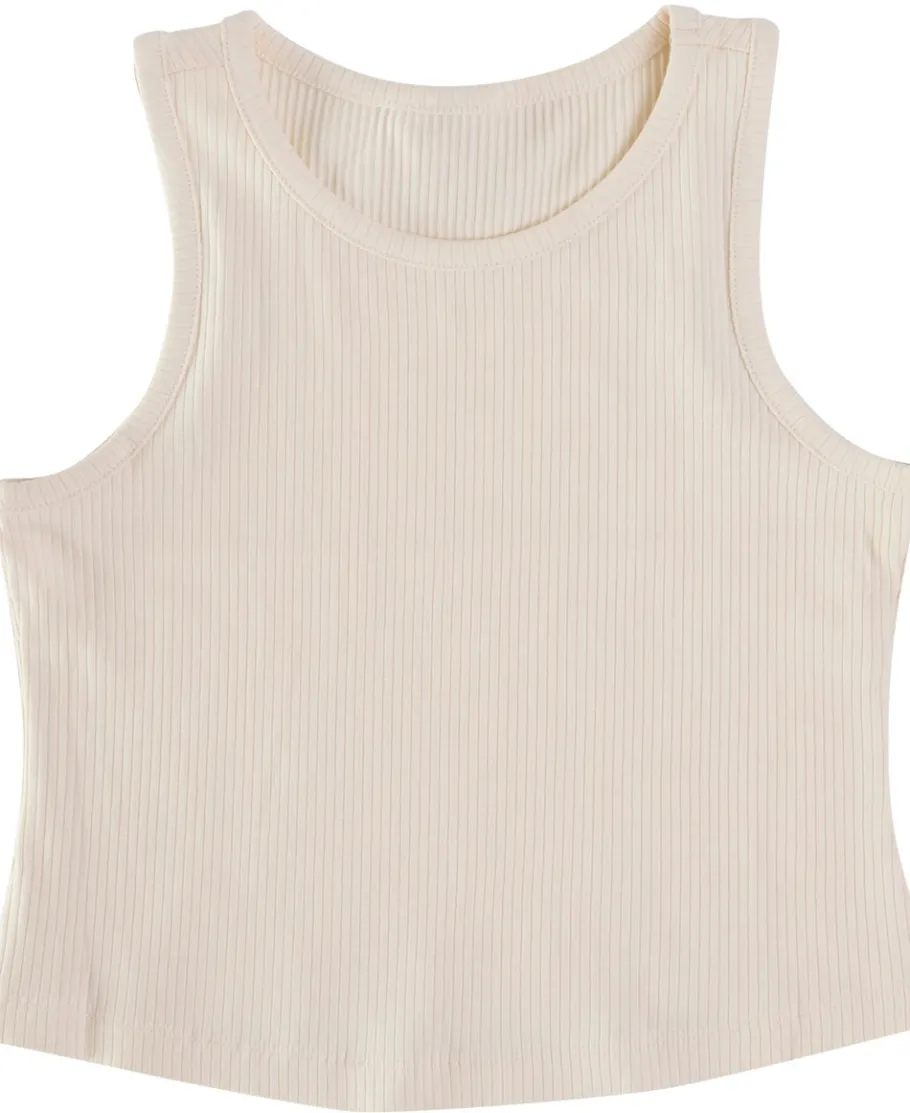 Best Kids' Plain Rib Tank Kids Tops|Essentials