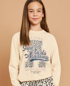 Hot Kids' Printed Long Sleeve Tee Kids T-Shirts|Essentials