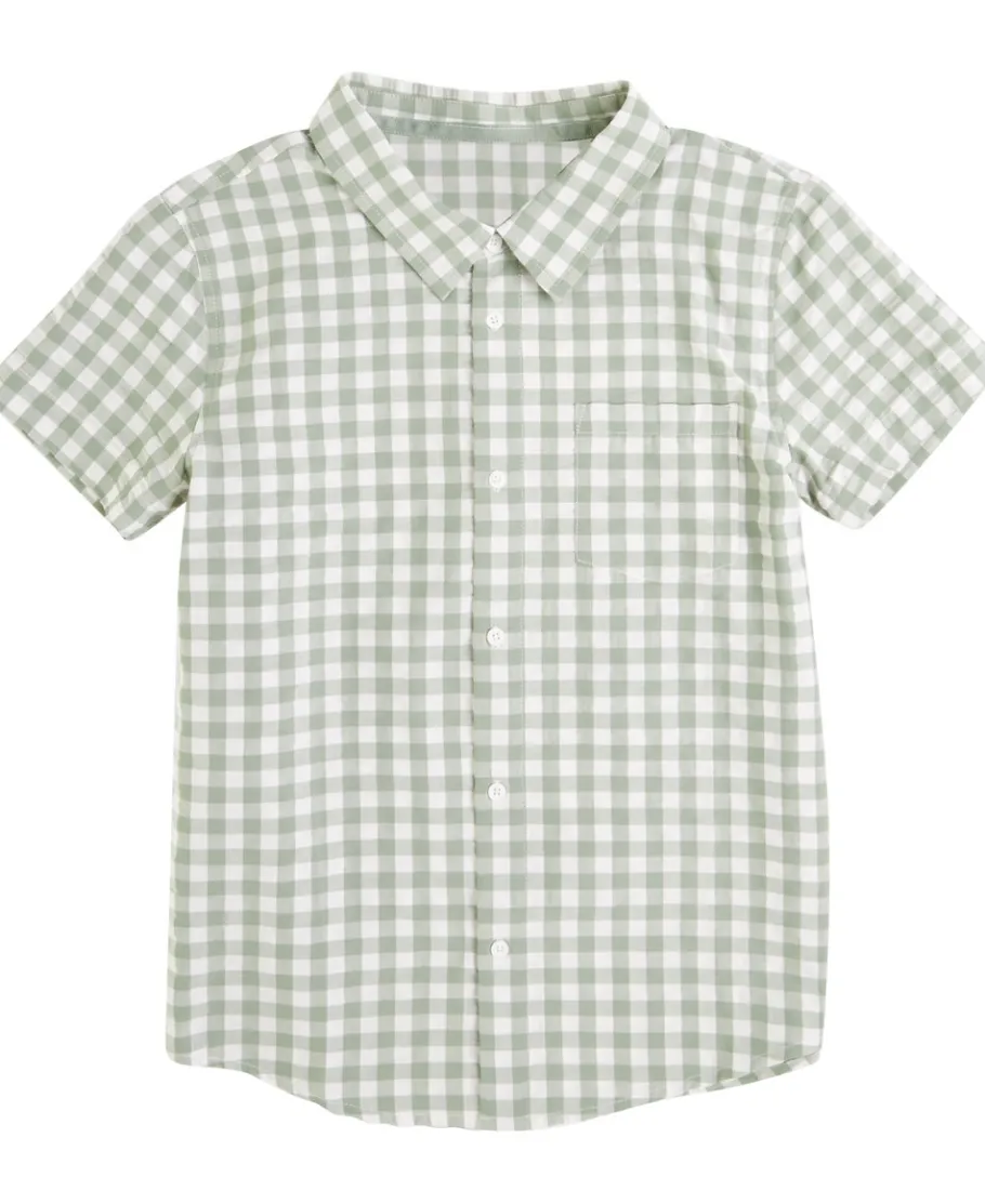 Hot Kids' Short Sleeve Mini Me Gingham Shirt Kids Tops|Kids 8 - 16