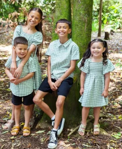 Hot Kids' Short Sleeve Mini Me Gingham Shirt Kids Tops|Kids 8 - 16