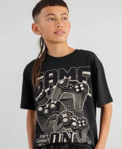 Hot Kids' Short Sleeve Print Tee Kids Tops|Essentials