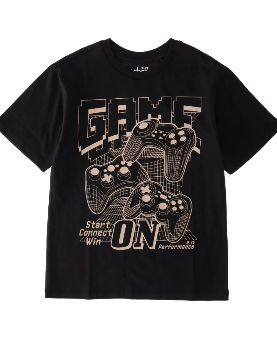 Hot Kids' Short Sleeve Print Tee Kids Tops|Essentials