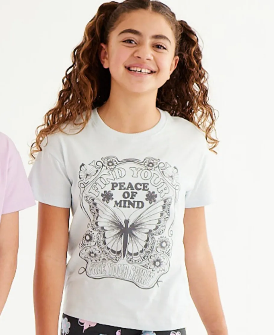 Clearance Kids' Short Sleeve Printed Tee Kids Tops|T-Shirts