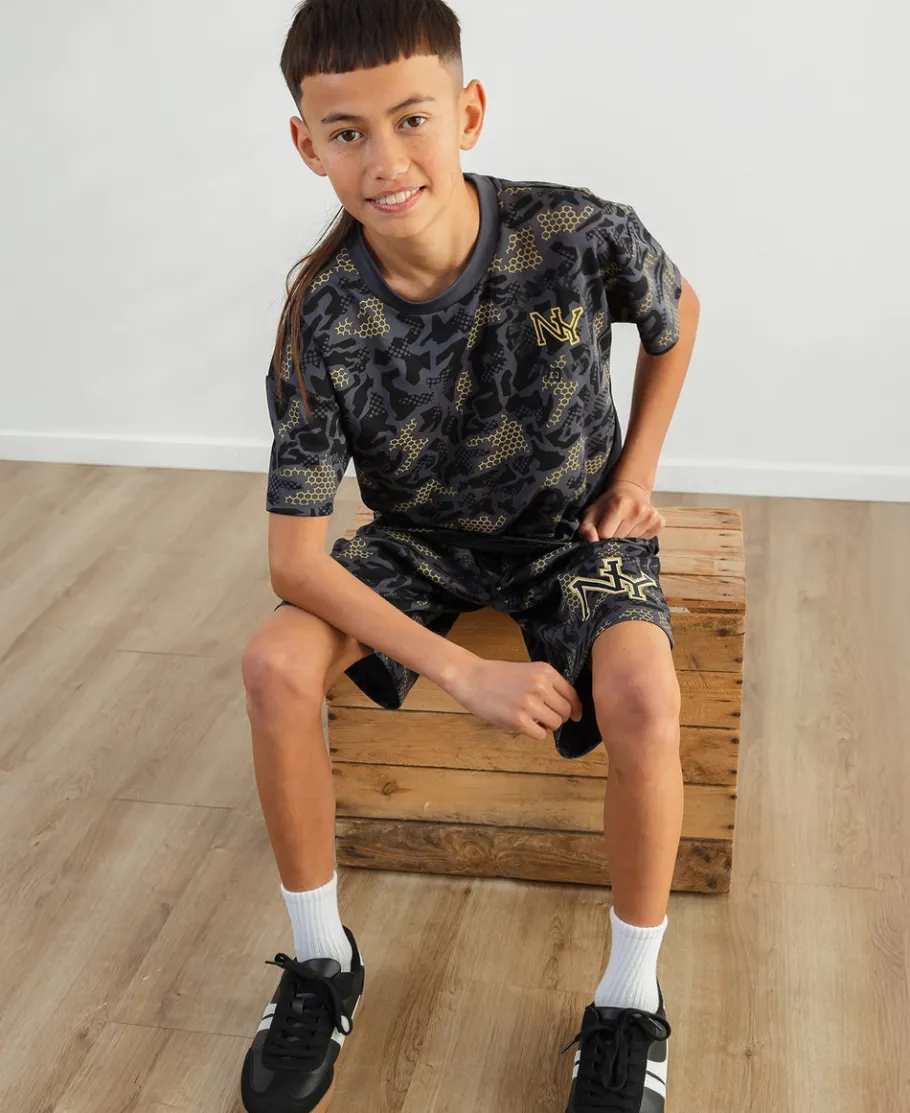 New Kids' Sporty Mesh Side Stripe Short Kids Bottoms|Kids 8 - 16