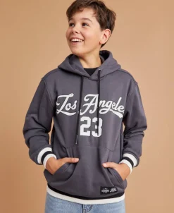 Outlet Kids' Striped Rib Print Hoodie Kids Sweats + Fleece|Tops