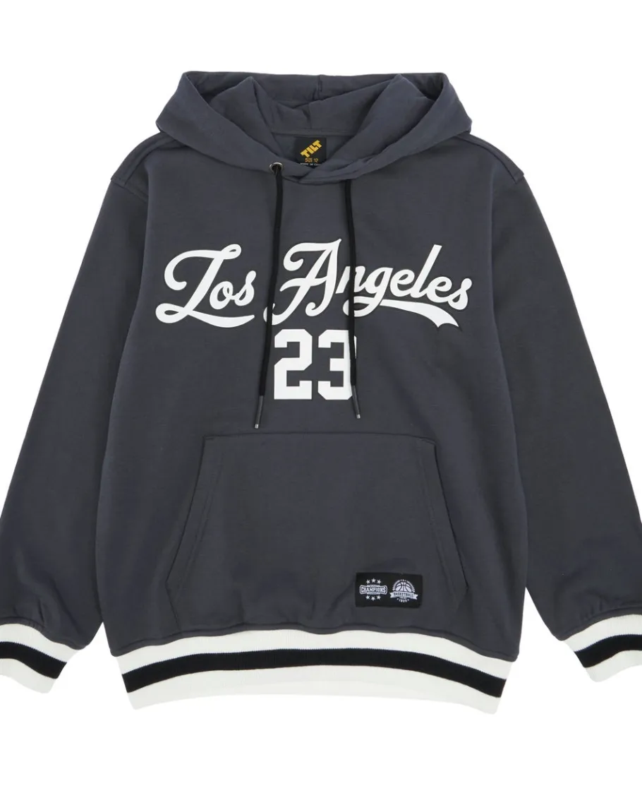 Outlet Kids' Striped Rib Print Hoodie Kids Sweats + Fleece|Tops