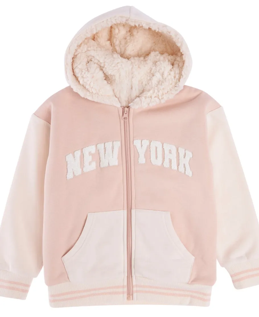 Hot Little Kids' Collegiate Sherpa Hoodie Kids Sweats + Fleece|Tops