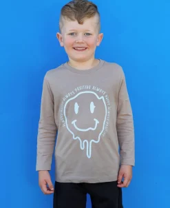 New Little Kids' Long Sleeve Print Tee Kids Tops|T-Shirts