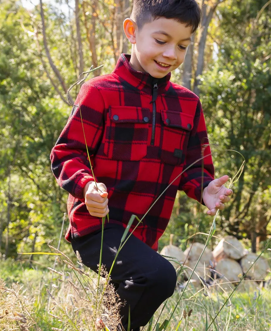 Fashion Little Kids' Adventure Fleece Longline Bush Shirt Kids Tops|Sweats + Fleece