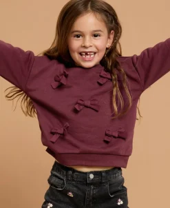 Discount Little Kids' Applique Bow Sweatshirt Kids Sweats + Fleece|Kids 1 - 7