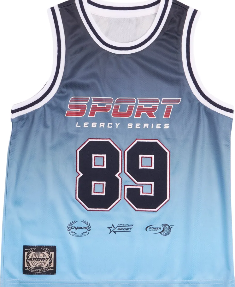 New Little Kids' Basketball Mesh Singlet Kids Tops|T-Shirts