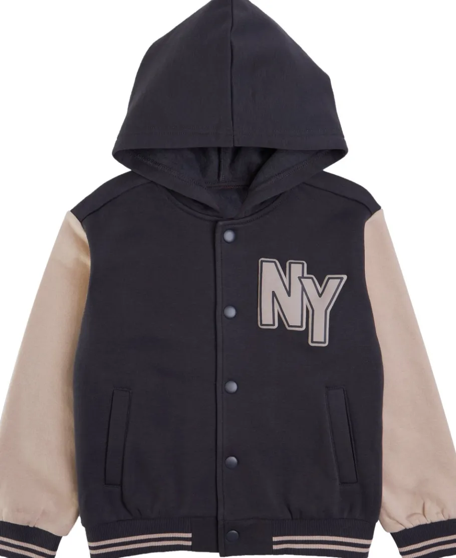 Clearance Little Kids' Collegiate Sweat Hooded Print Bomber Kids Sweats + Fleece|Kids 1 - 7