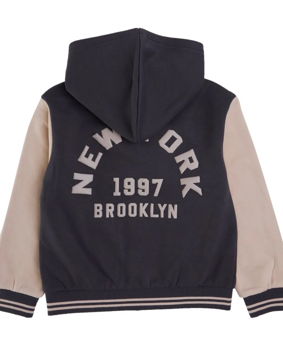 Clearance Little Kids' Collegiate Sweat Hooded Print Bomber Kids Sweats + Fleece|Kids 1 - 7