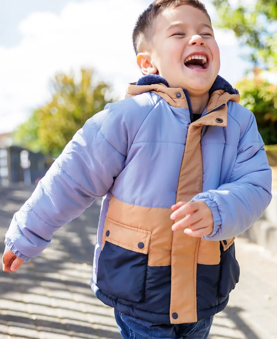 Best Little Kids' Colourblock Fleece Lined Puffer Jacket Kids Jackets|Kids 1 - 7