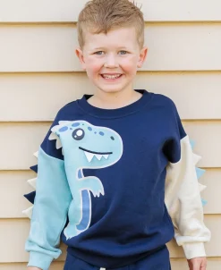 Online Little Kids 3D Dino Sweatshirt Kids Sweats + Fleece|Kids 1 - 7