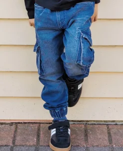 Fashion Little Kids' Denim Cargo Cuff Jean Kids Kids 1 - 7