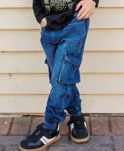 Fashion Little Kids' Denim Cargo Cuff Jean Kids Kids 1 - 7