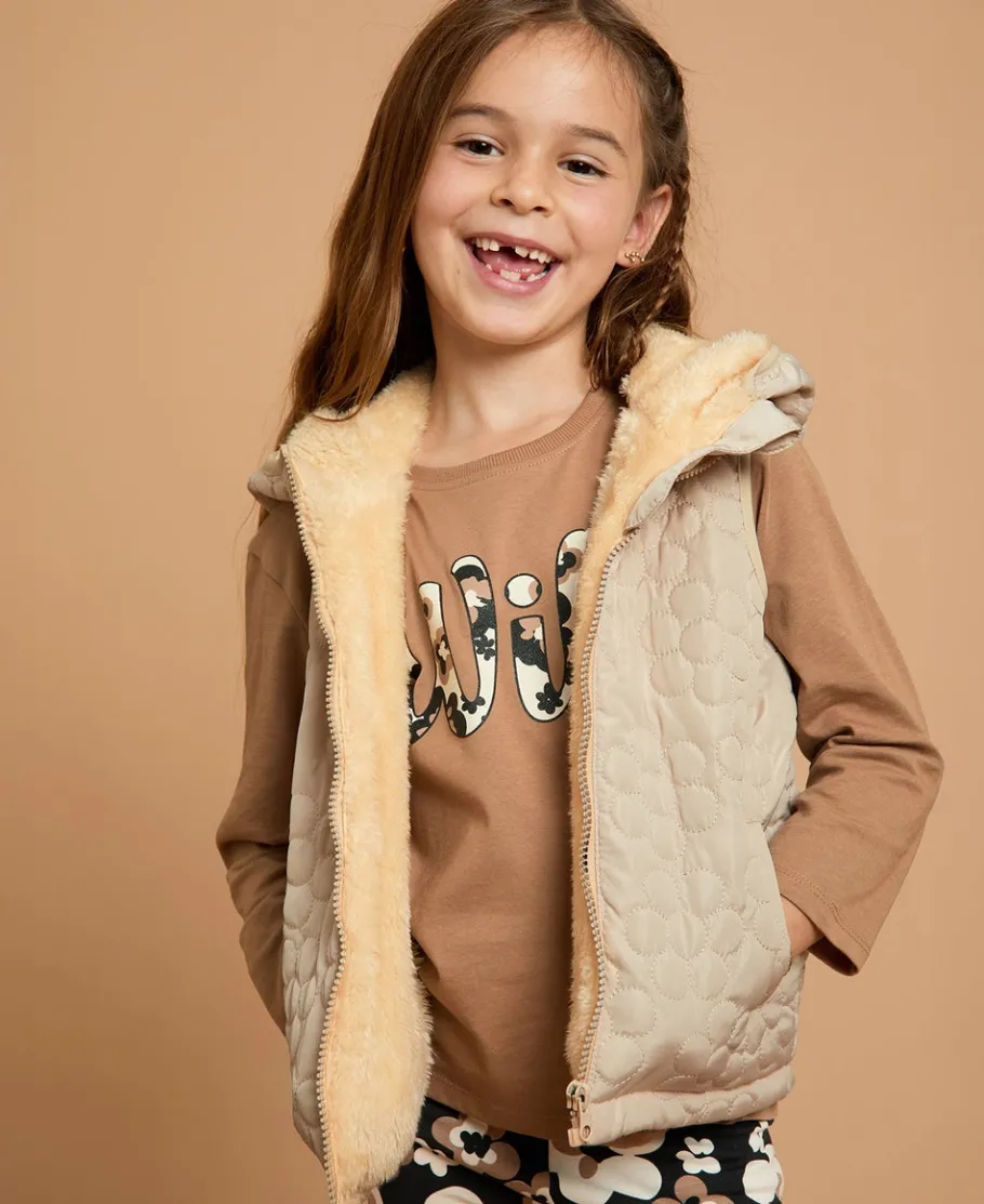 New Little Kids' Fleece Lined Hooded Puffer Vest Kids Jackets|Kids 1 - 7