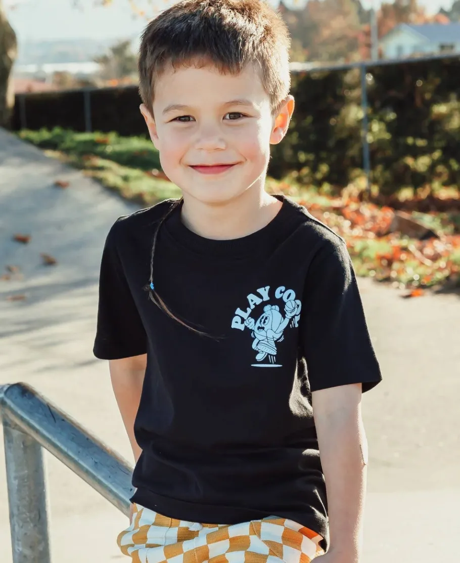 Outlet Little Kids' Front & Back Print Short Sleeve Tee Kids Tops|Essentials