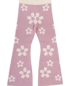 Fashion Little Kids' Jacquard Knit Daisy Flares Kids Bottoms|Kids 1 - 7