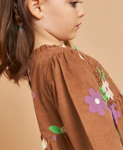 Best Little Kids' Long Sleeve Baby Cord Print Dress Kids Dresses|Kids 1 - 7