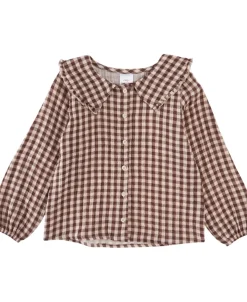 Sale Little Kids' Long Sleeve Double Cloth Collared Top Kids Tops|T-Shirts