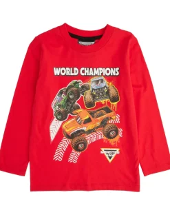 Outlet Little Kids' Long Sleeve Monster Jam Print Tee Kids Licensed Clothing|Tops