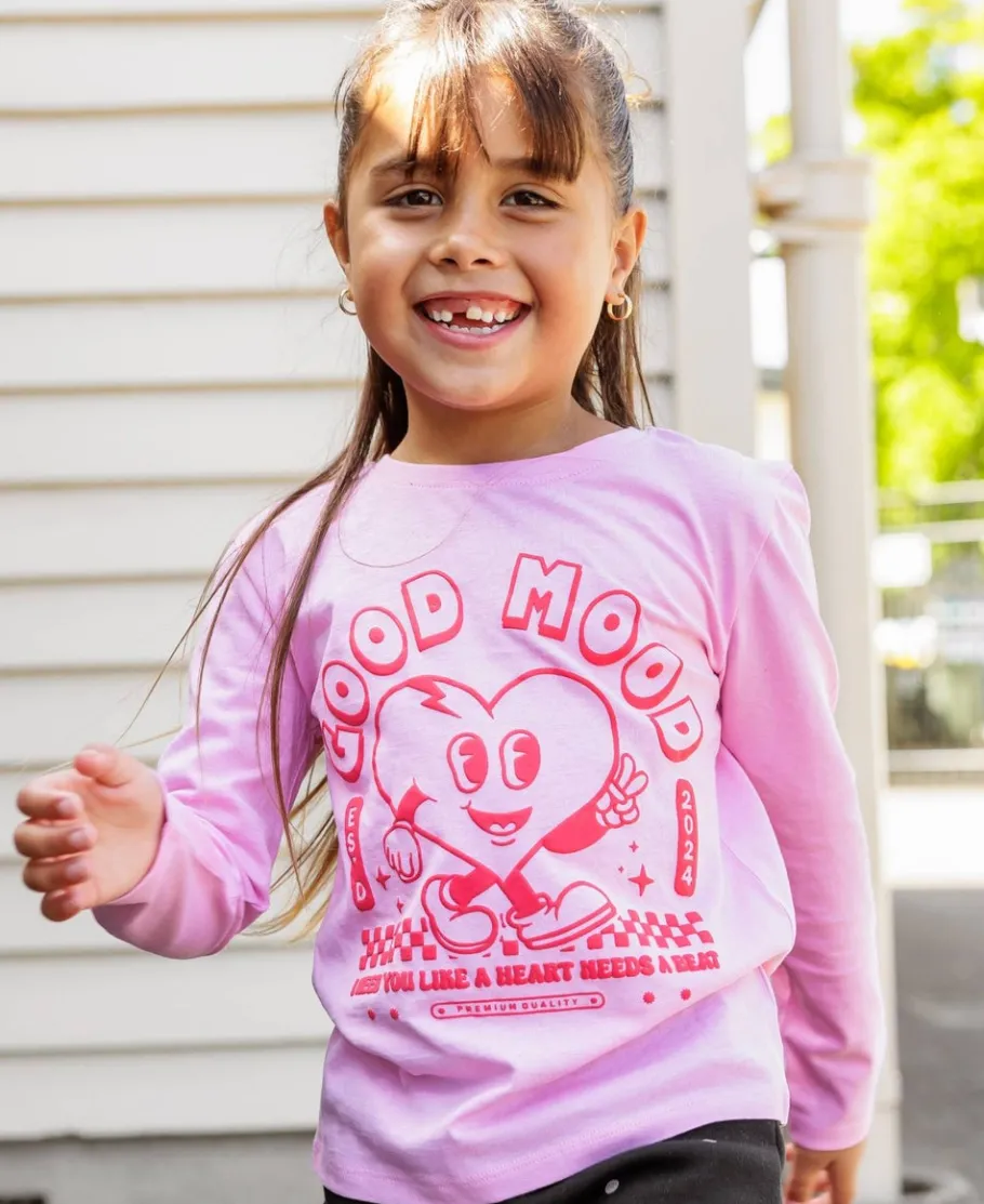 Hot Little Kids' Long Sleeve Print Tee Kids Tops|T-Shirts