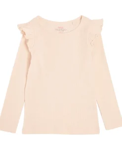 Outlet Little Kids' Long Sleeve Rib Frill Top Kids Tops|T-Shirts