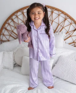 Hot Little Kids' Long Sleeve Satin PJs Kids Sleepwear|Kids 1 - 7