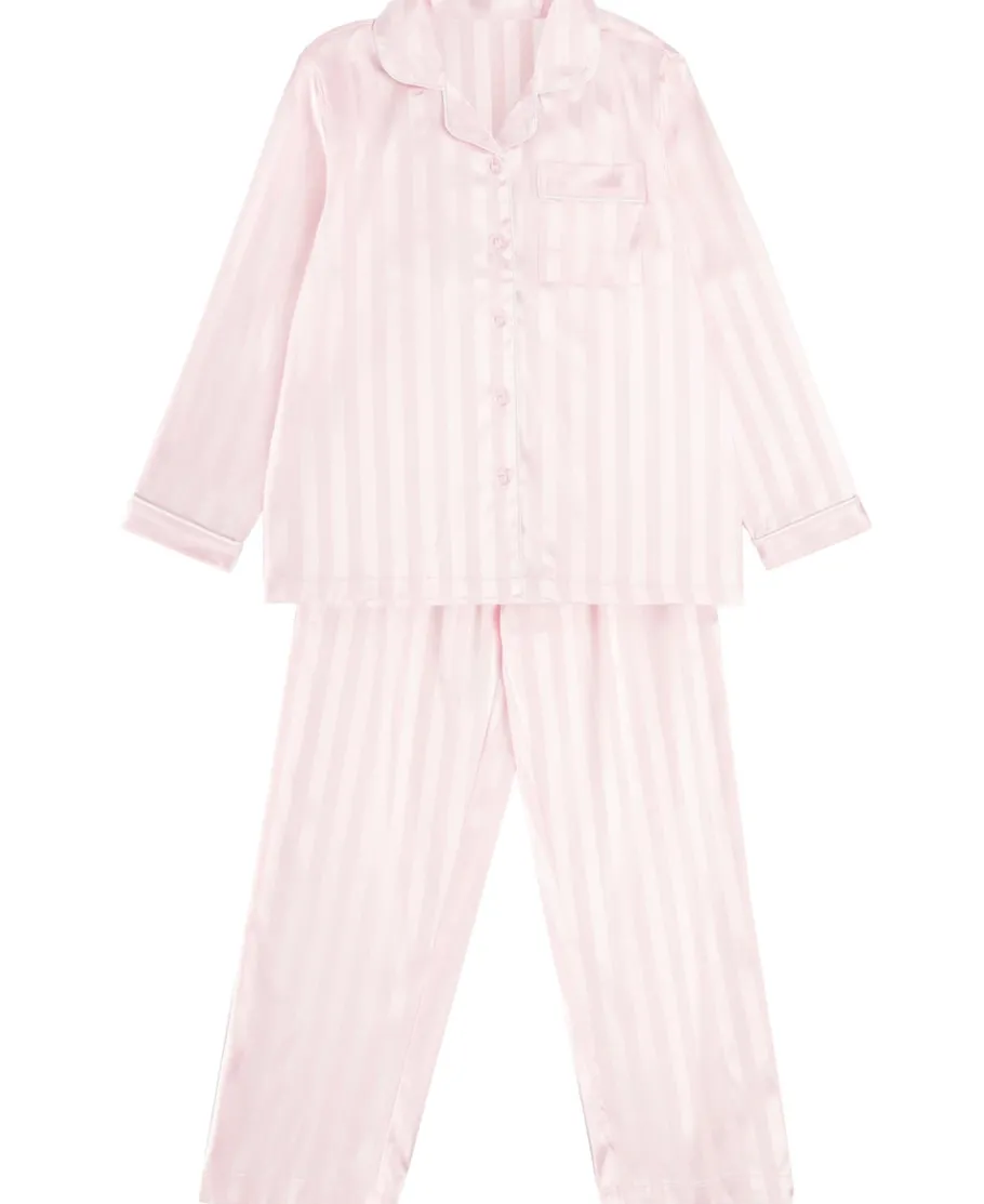 Online Little Kids' Long Sleeve Satin PJs Kids Sleepwear|Kids 1 - 7