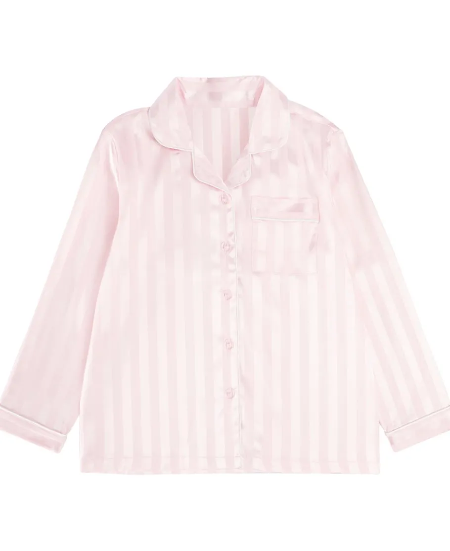 Online Little Kids' Long Sleeve Satin PJs Kids Sleepwear|Kids 1 - 7