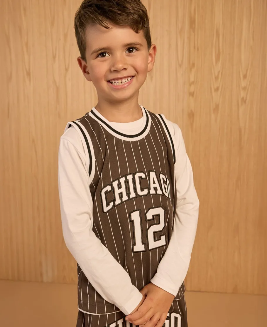 Sale Little Kids' Mesh Basketball Singlet Kids Tops|T-Shirts