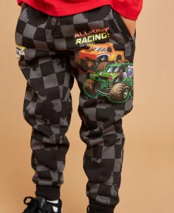 Fashion Little Kids' Monster Jam Trackpants Kids Sweats + Fleece|Licensed Clothing